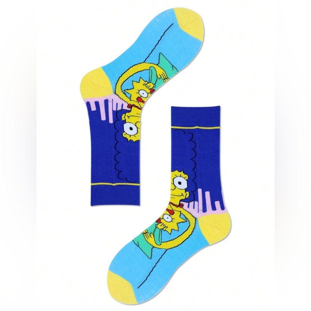 •M&M Maggie & Marge• The Simpsons Graphic Unisex Socks 3 for $21